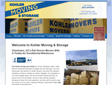 Tablet Screenshot of kohlermoving.com